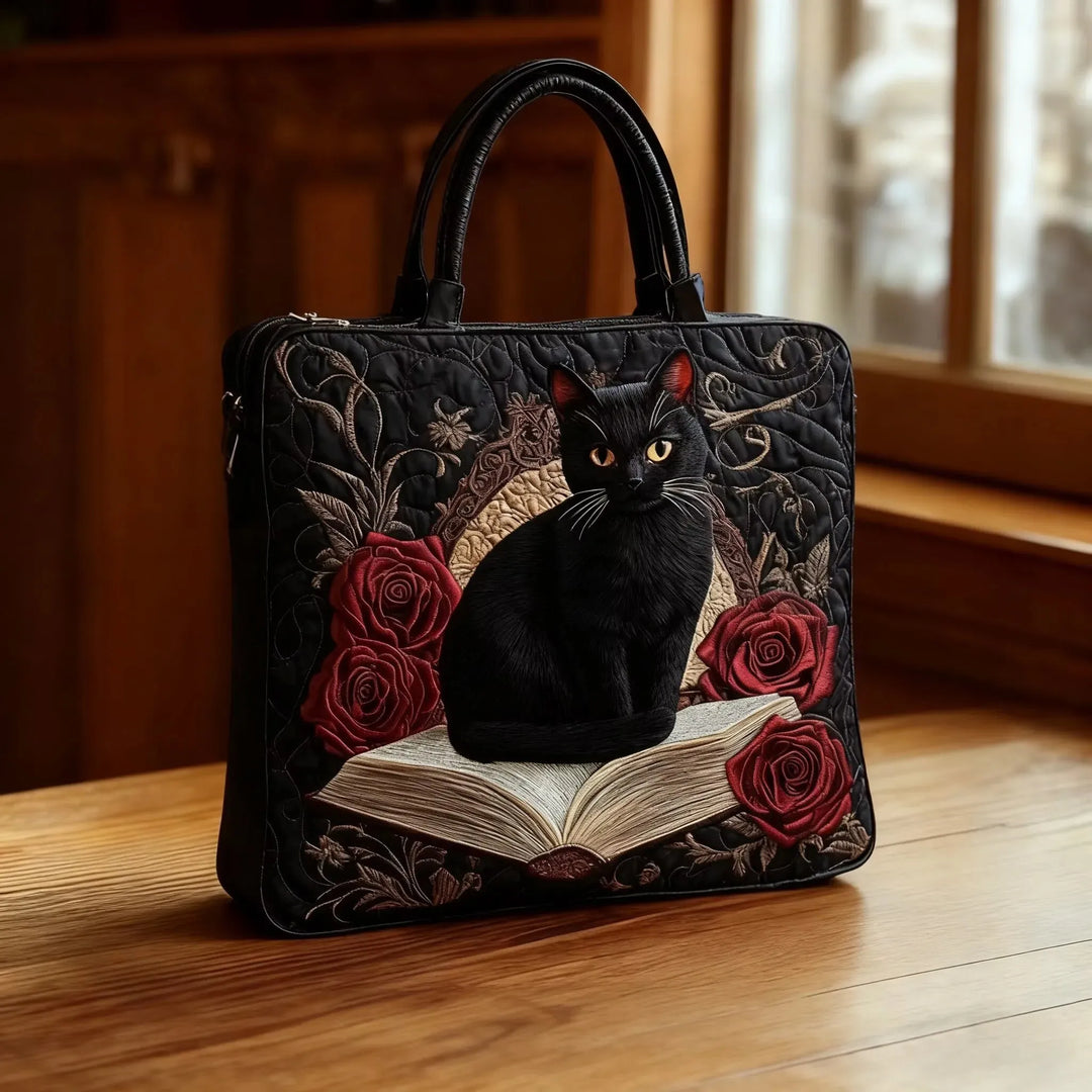 Handgefertigte Damen Tragetasche mit einzigartigem Kartoffeldruck Muster. Gepolsterte Stofftasche, ideal für den Alltag.