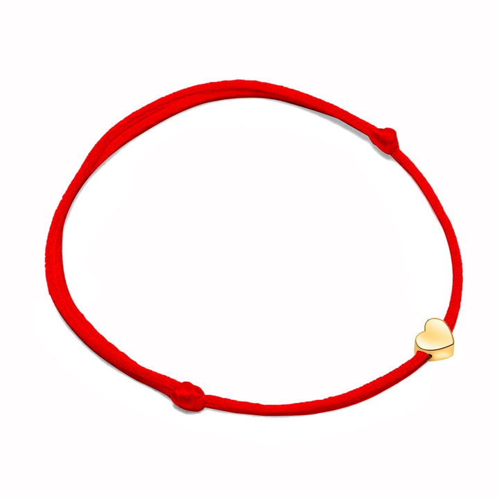 Damen Herz Armband in Gold mit zartem Herz-Anhänger; eleganter Damenschmuck für jeden Anlass, verstellbar.