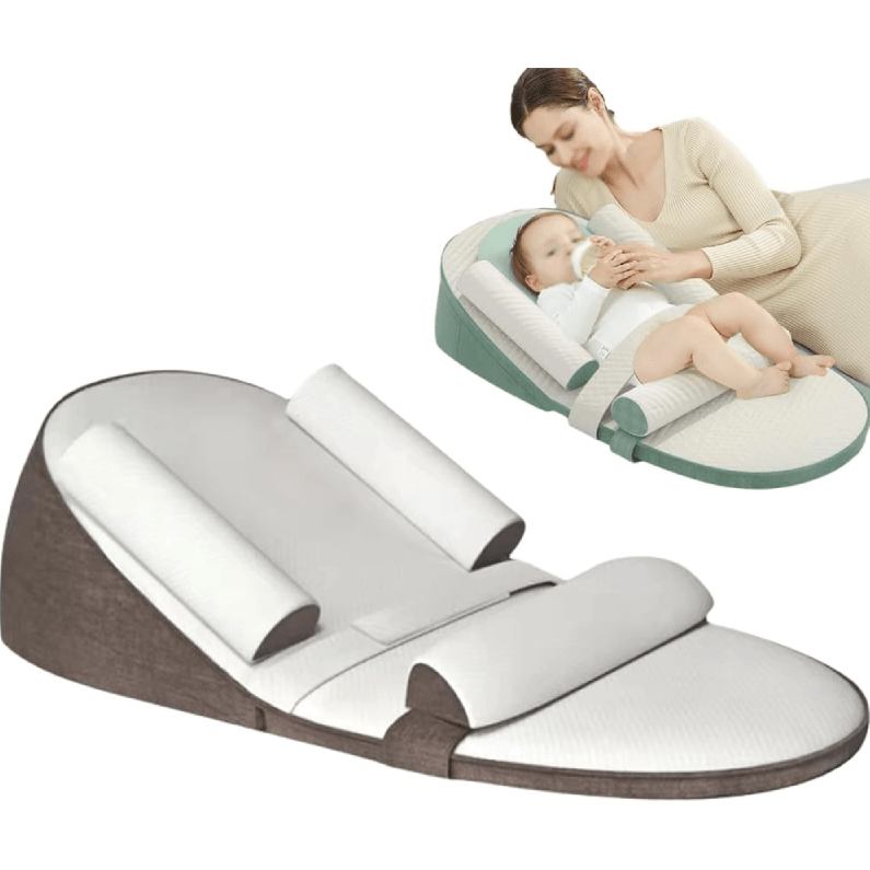 Neugeborenen Seitenschläferkissen mit Anti-Reflux-Stütze für sicheren und ruhigen Babyschlaf.