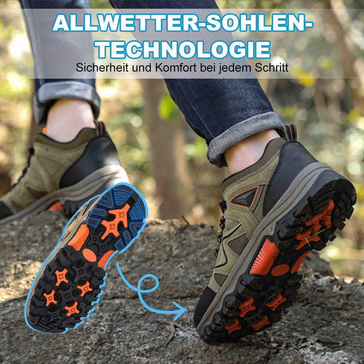 Modern designte Herren Freizeitschuhe in Grau-Schwarz, perfekt für Alltag und leichte Outdoor-Aktivitäten.
