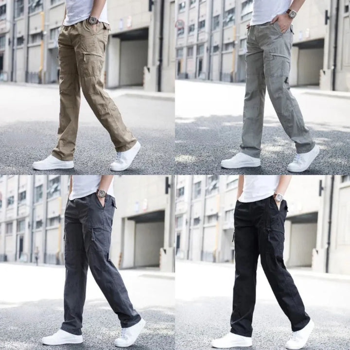 Herren Cargo-Hose (Rückenansicht) mit 4-Wege-Stretch, funktional & flexibel für Outdoor & Alltag.