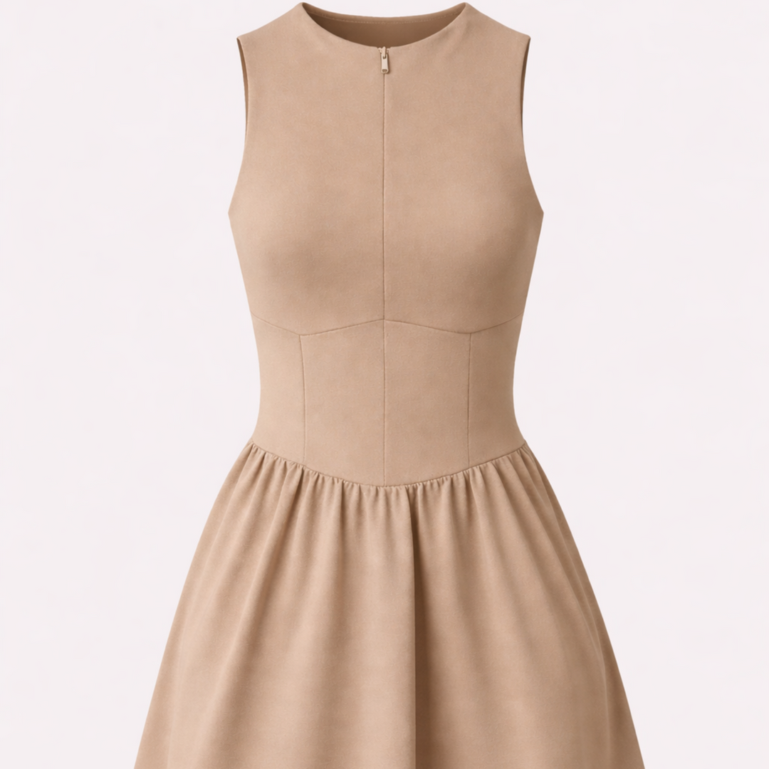 Stilvolles Tenniskleid für Damen mit Reißverschluss vorne, enganliegend & atmungsaktiv.