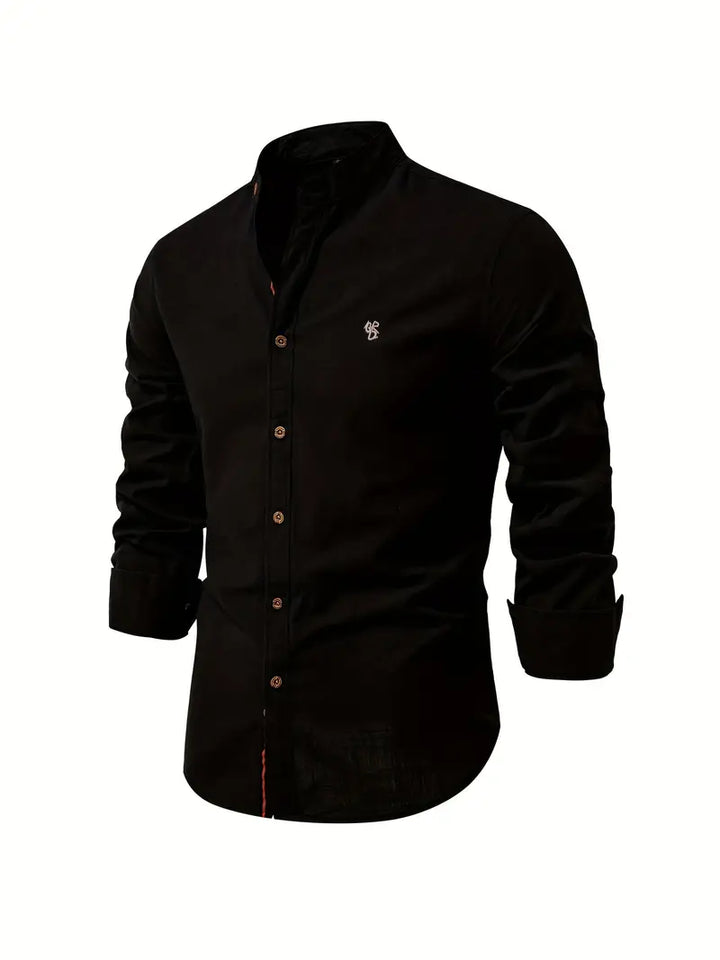 Stylisches Herren Langarmhemd Leon, gesteckt. Eleganz & Komfort für Smart-Casual Frühlings-Looks. Vielseitig.
