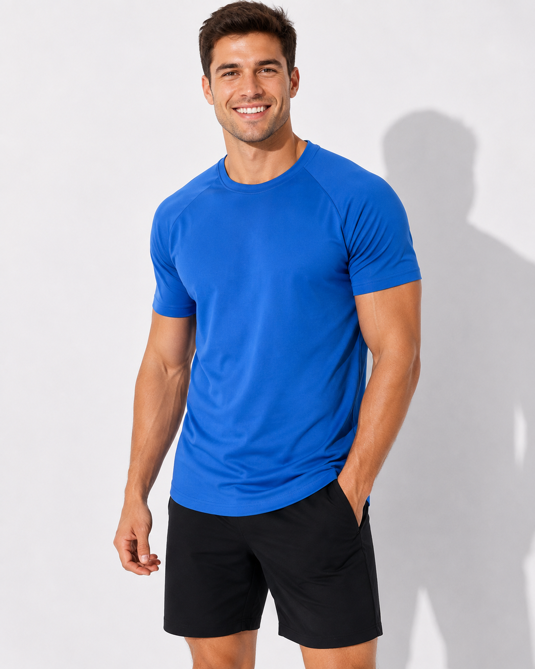 Unifarbenes Herren Kurzarm T-Shirt, essentielles Basic für jeden Tag, vielseitige Herrenmode.