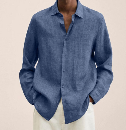 Vielseitiges Leinenhemd für Herren, elegant & casual, atmungsaktiv für Sommer & Urlaub.