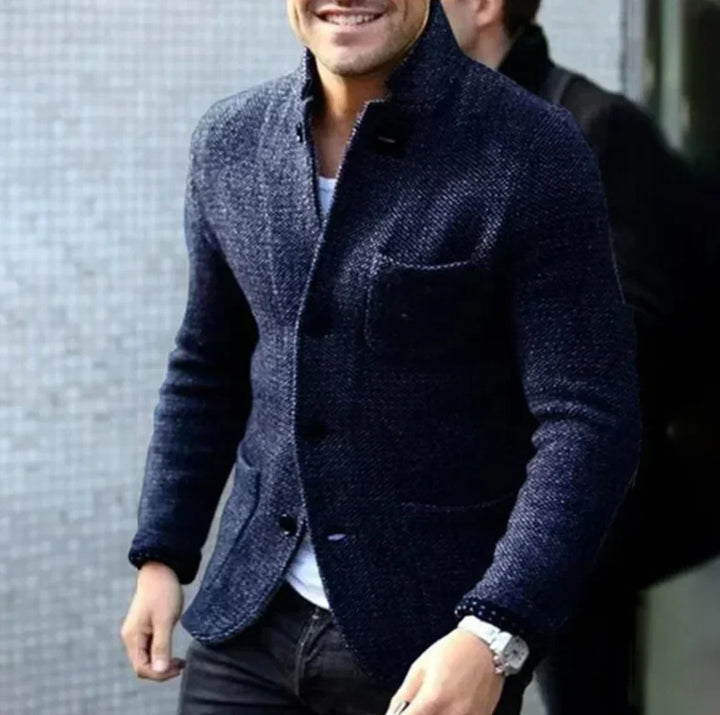Moderne, vielseitige Herren-Übergangsjacke in Grau, warm und bequem für Herbsttage & Outdoor.