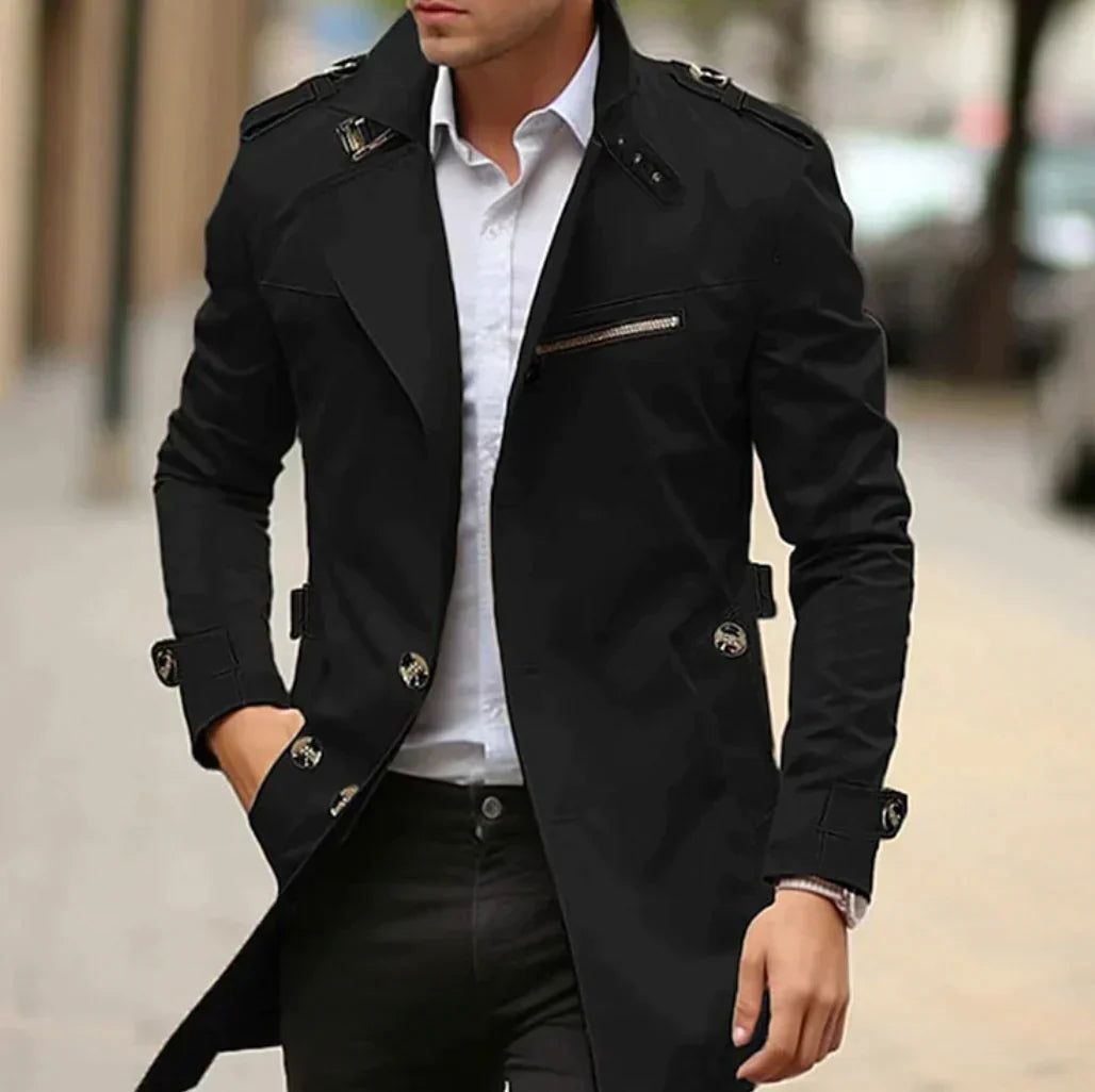Stilvolle Herren Jacke, italienisch inspiriert, als Übergangsjacke für moderne Business- und Freizeit-Outfits.