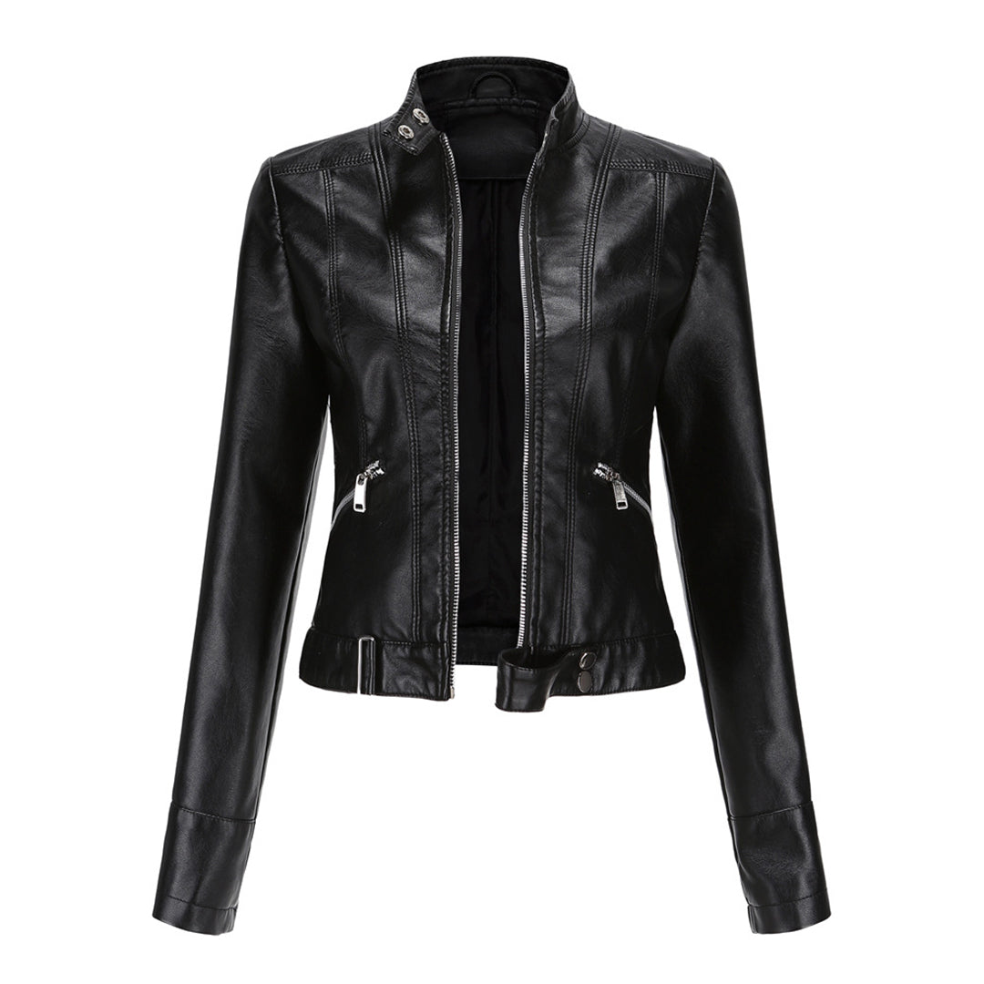 Elegante Übergangsjacke für Damen, figurbetontes Design, ideal für den City-Look.