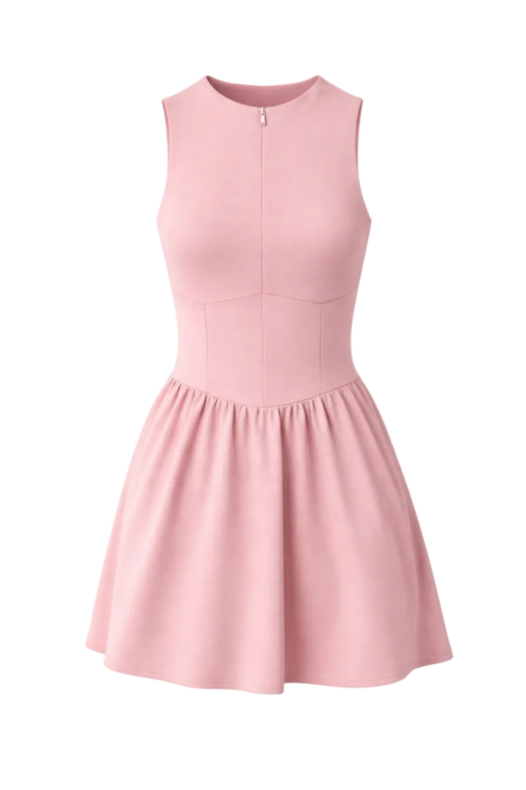 Damen Tenniskleid enganliegend mit Frontreißverschluss & integriertem BH für Performance.