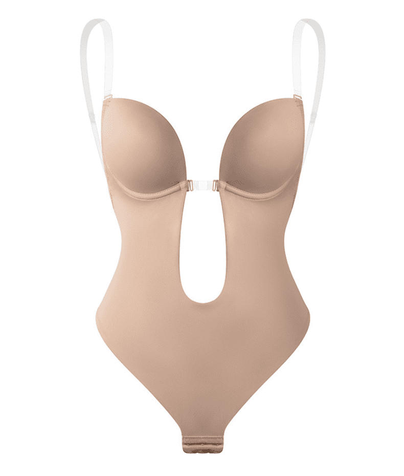 Schwarzer eleganter rückenfreier Body für Damen, slim fit, perfekt für formelle Anlässe & Frauenmode.