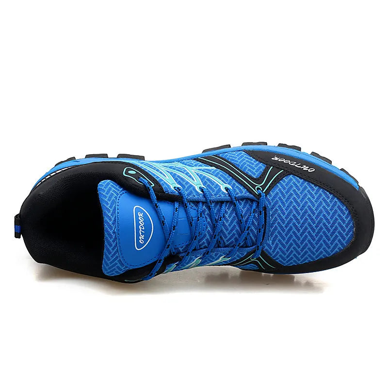 Frauen Outdoor-Schuh Nordpfad in Blau-Grau, sicherer Gripp-Schuh und Komfortschuh für jede Wanderung.