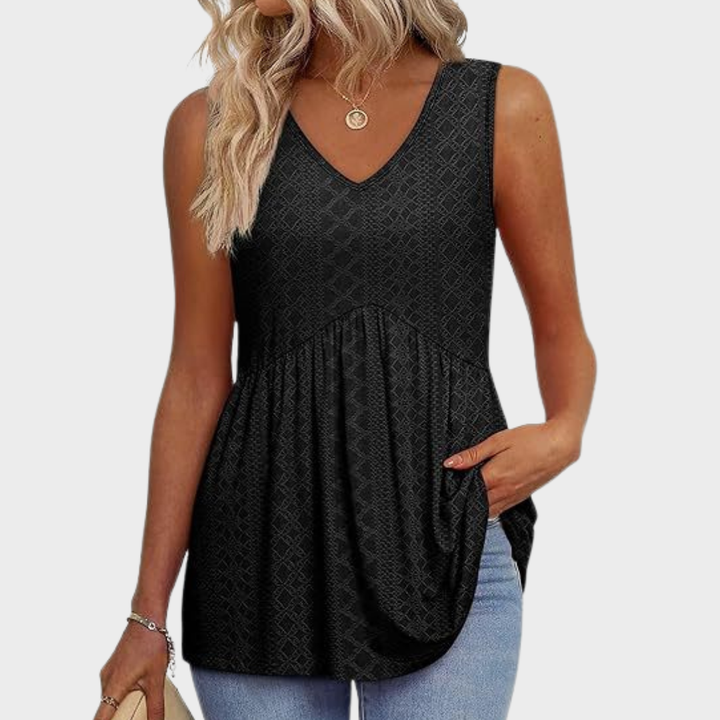 Damen Freizeit Oberteil mit lockerem Schnitt für Komfort & Stil, ideal für den Sommer. Damenmode.