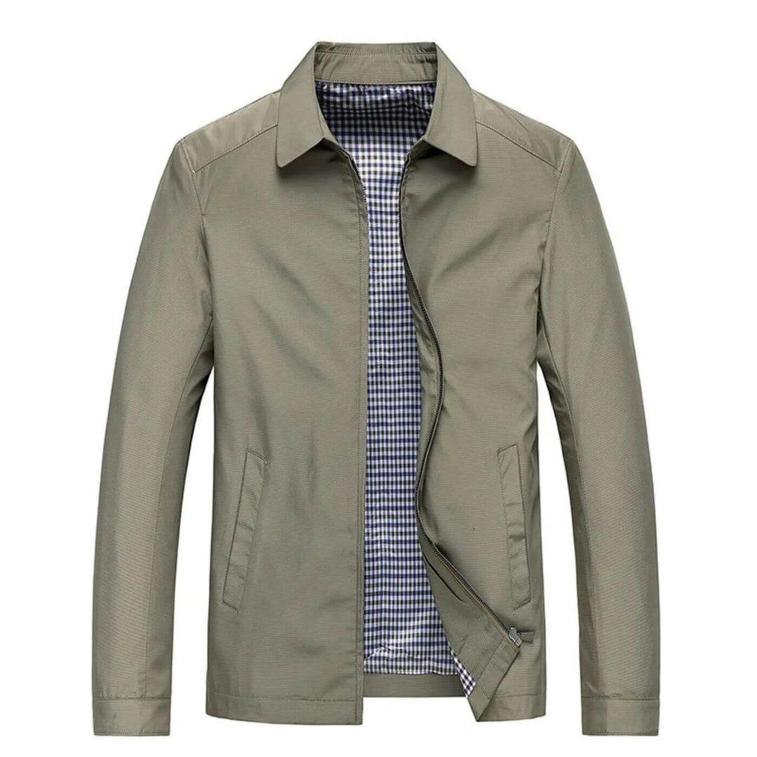 Leichte Übergangsjacke für Herren, kariert gefüttert. Bequemer Slim Fit Schnitt für stilvolle Herrenmode.
