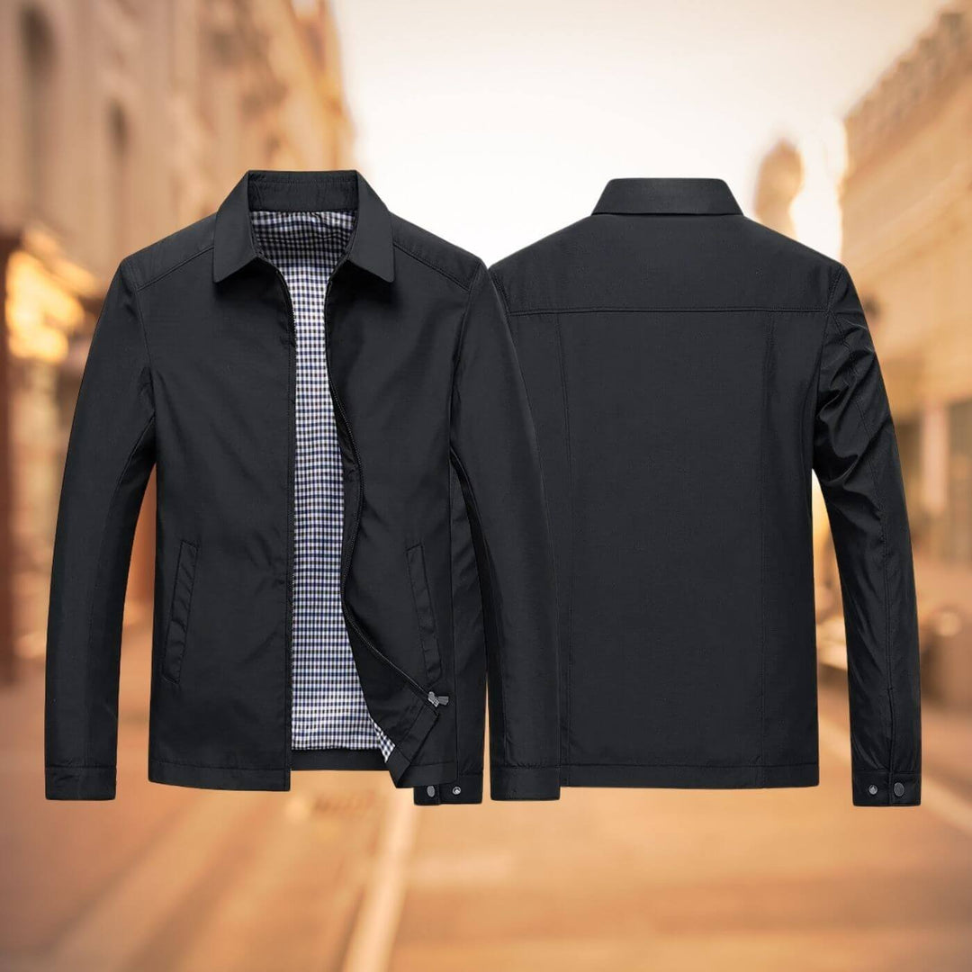 Kariert gefütterte Herren Übergangsjacke, Slim Fit. Komfortabel und leicht für den stilvollen Mann.