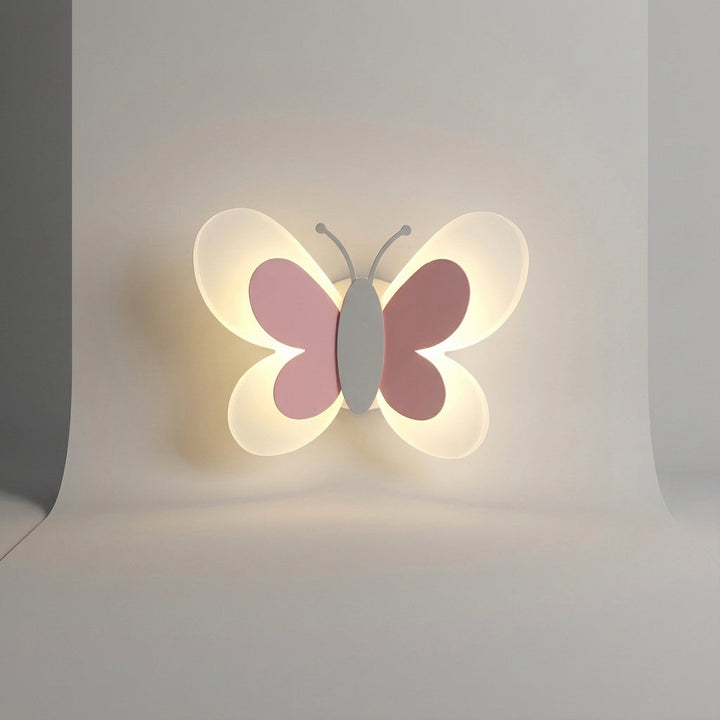 Schmetterling LED-Wandlampe: Moderne Acryl-Dekolampe, Faywing Stimmungslicht für Innenbeleuchtung in Kinder- & Wohnzimmer.