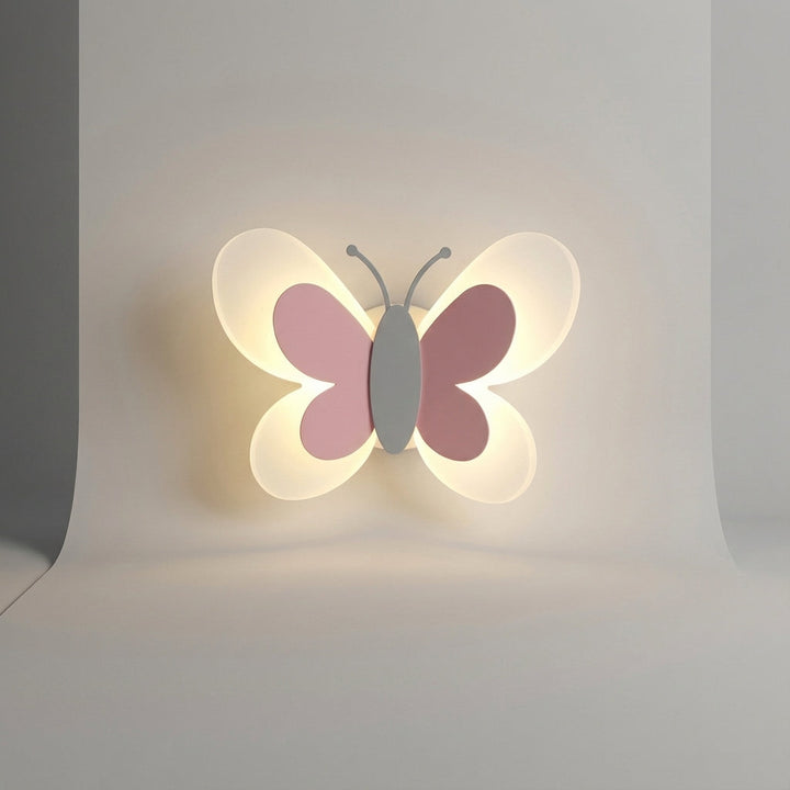 Faywing Schmetterling Wandlampe mit LED-Licht, zauberhaftes Stimmungslicht aus Acryl für moderne Innenräume.