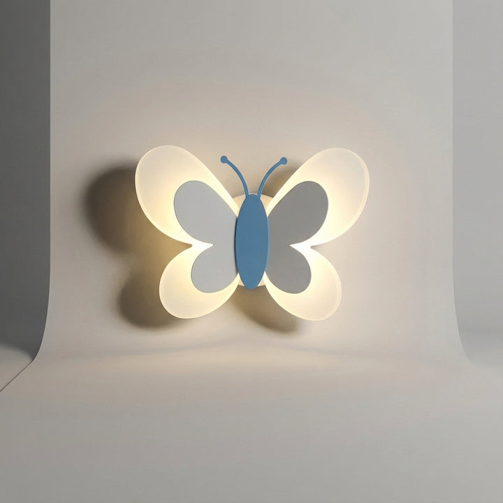 Magische Schmetterling LED-Wandlampe als Stimmungslicht. Dekolampe aus Acryl für Kinderzimmer und moderne Wohnzimmer.
