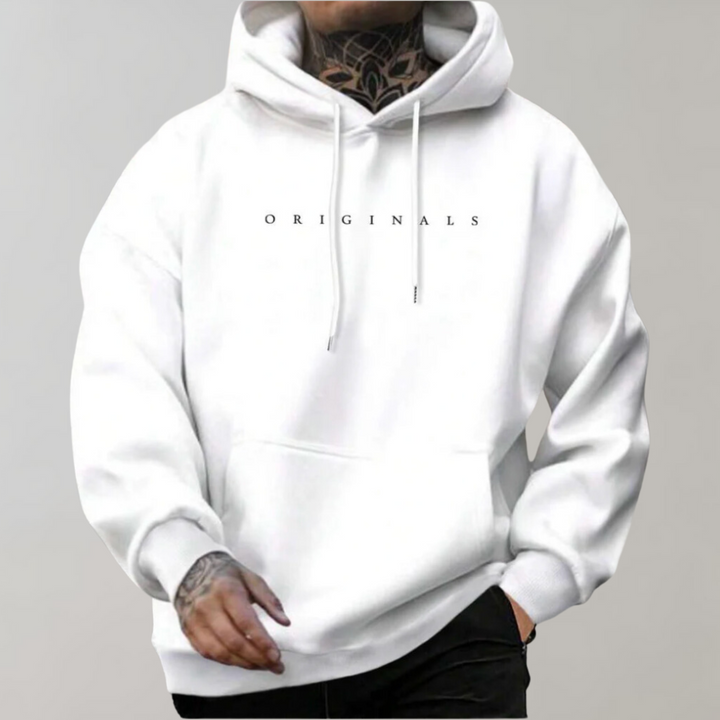Herren Hoodie mit stylischem Grafik-Print, perfekt für lässige Streetstyle-Looks. Bequemer Pullover mit Kapuze.
