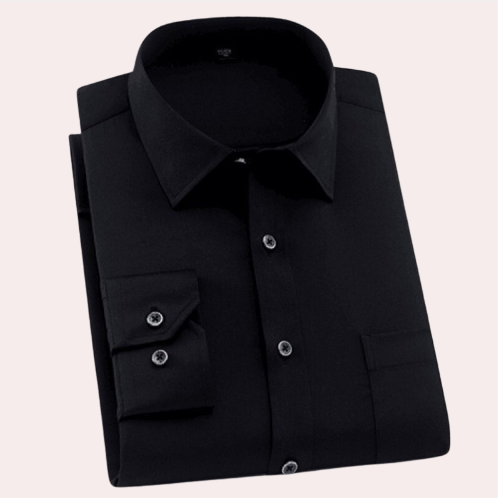 Hochwertiges knitterfreies Herrenhemd, langarm, slim fit, perfekt als elegantes Freizeit- oder Businesshemd.