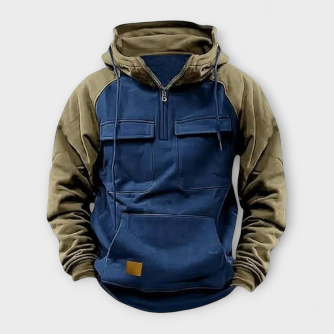 Vielseitige Herren Kapuzenjacke für Outdoor & Freizeit. Sportlich, bequem mit Taschen, perfekt als Übergangsjacke.