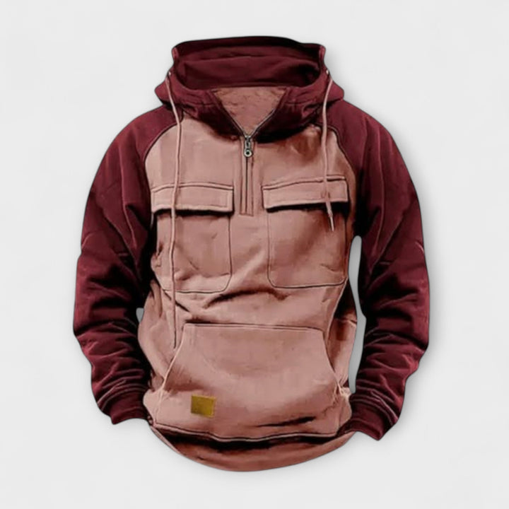 Sportliche Herren Kapuzenjacke für Outdoor-Abenteuer. Robust, mit Reißverschluss & praktischen Taschen für Wanderungen.