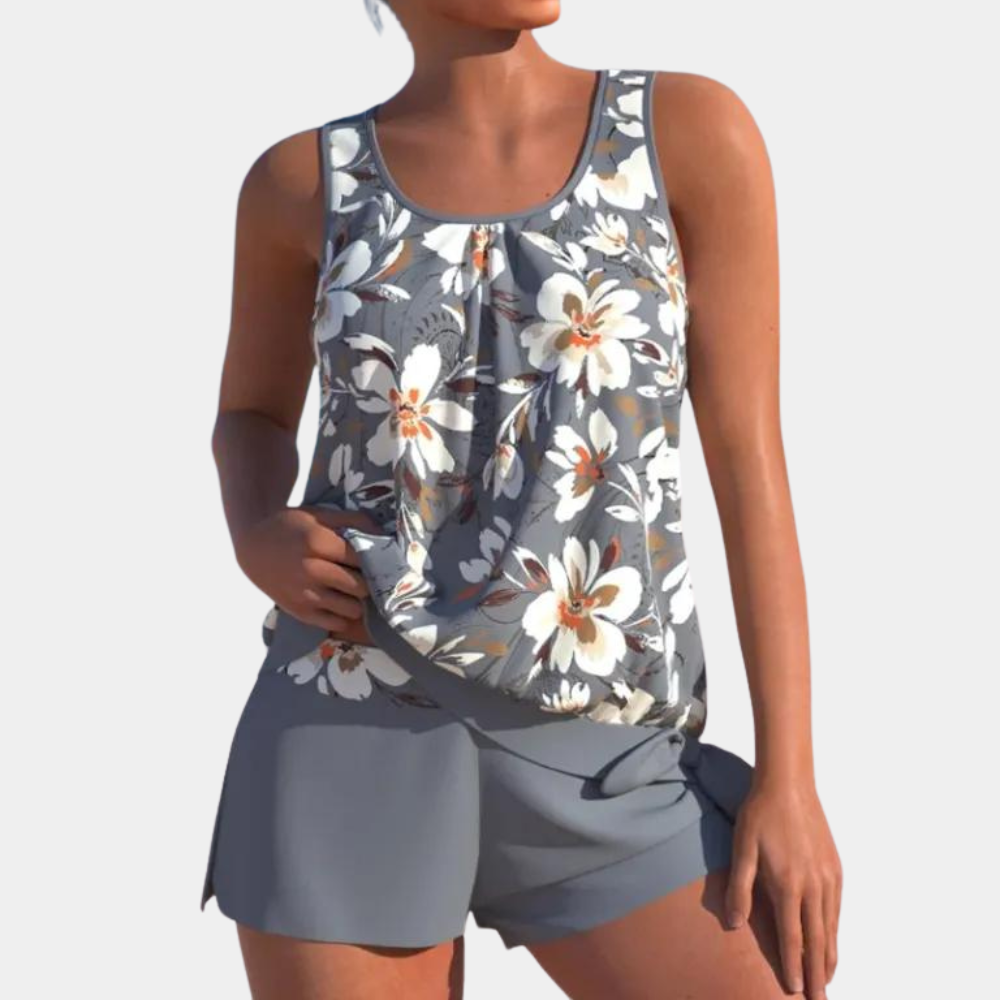 Zweiteiliger Damen Tankini für entspannte Tage am Meer. Moderne Bademode mit hohem Tragekomfort.