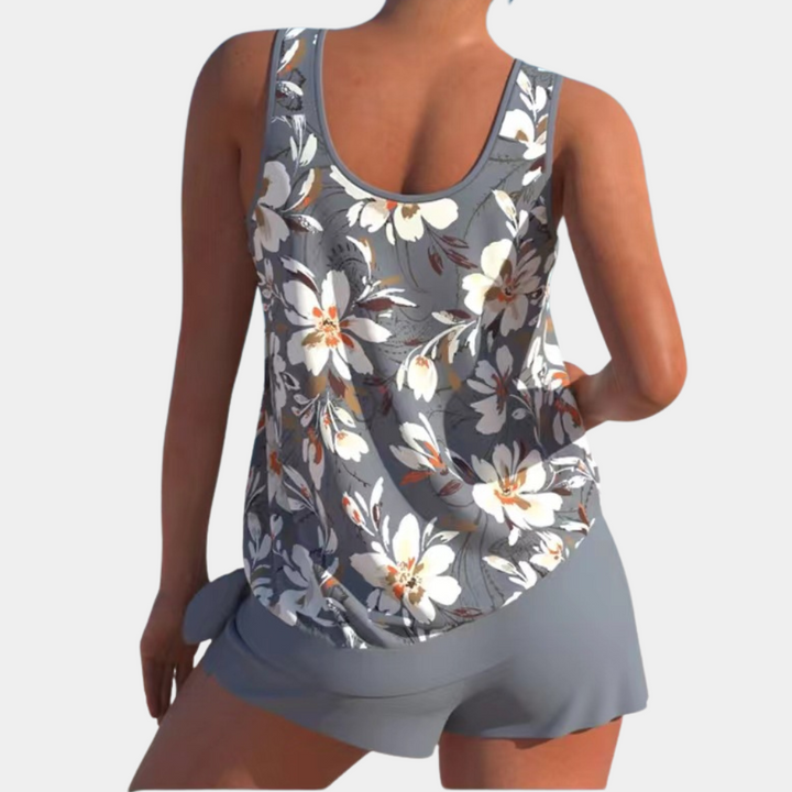 Eleganter Damen Tankini "Malia" in trendigen Farben, ideal für Sommer, Schwimmen und Sonnenbaden.