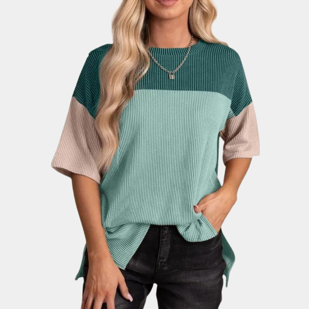 Vielseitiges Damen T-Shirt in Dunkelgrün, leicht & bequem. Perfektes Basic-Oberteil für Alltag & Freizeit-Komfort.