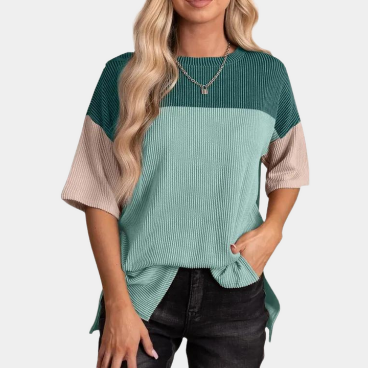 Vielseitiges Damen T-Shirt in Dunkelgrün, leicht & bequem. Perfektes Basic-Oberteil für Alltag & Freizeit-Komfort.