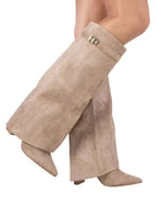 Beige - Wildleder