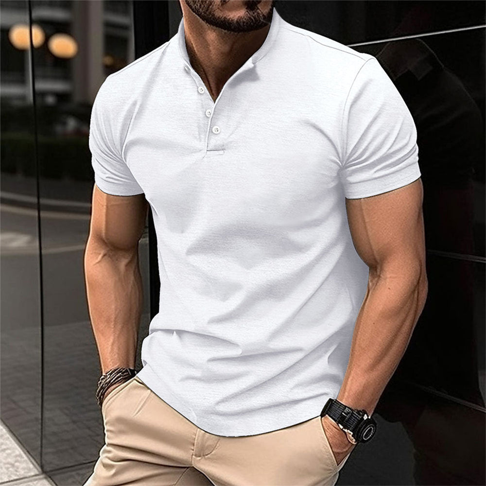 Kurzärmeliges Herren Polo-Shirt für sommerliche Männer Mode, perfekt für Freizeit und Casual Wear.