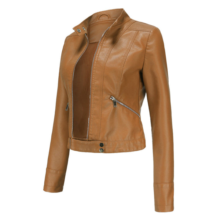 Stilvolle Marlene Lederjacke für Damen, zeitlos elegant, vielseitig kombinierbar.