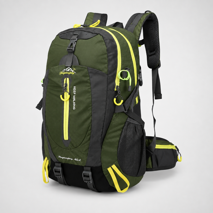 Geräumiger 40 Liter Rucksack. Perfekt für Ausrüstung und Proviant.