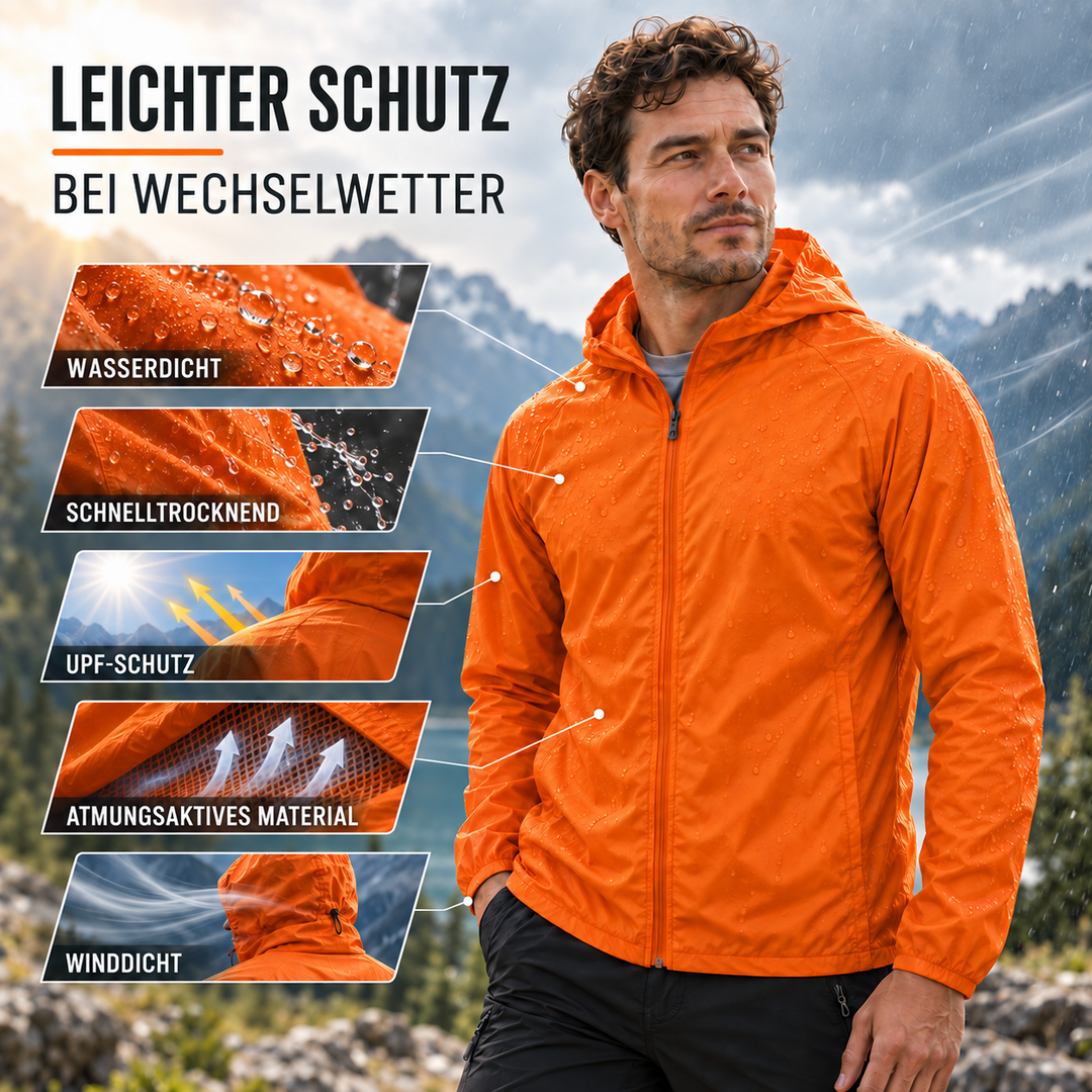 Robuste Herren Reisejacke AeroLayer, vielseitig für Sport, Freizeit & Abenteuer.