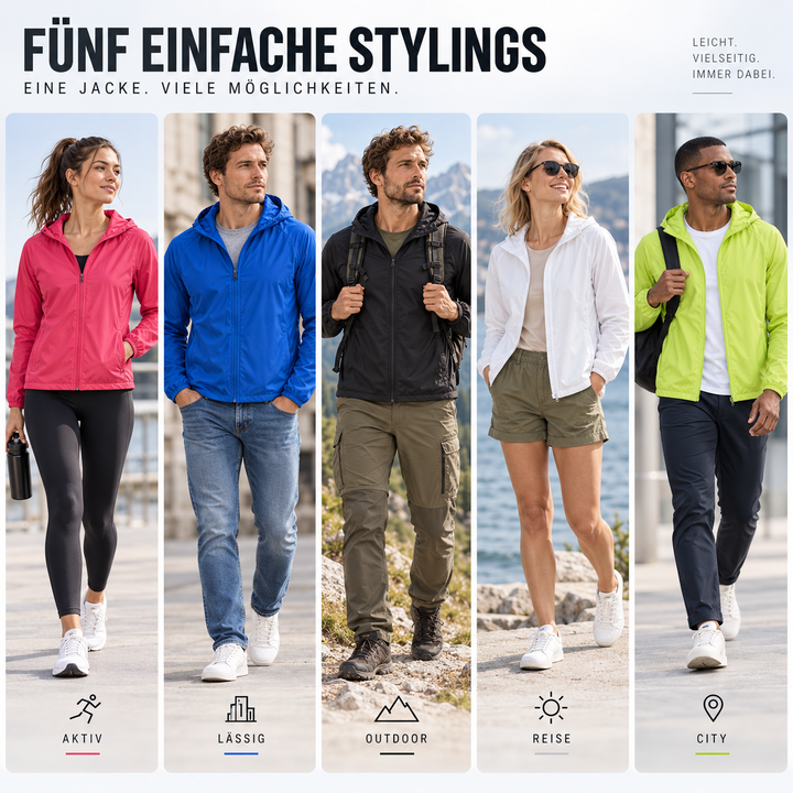 Herren AeroLayer Allwetterjacke, leichtgewichtiger Schutz gegen Wind und Wetter.