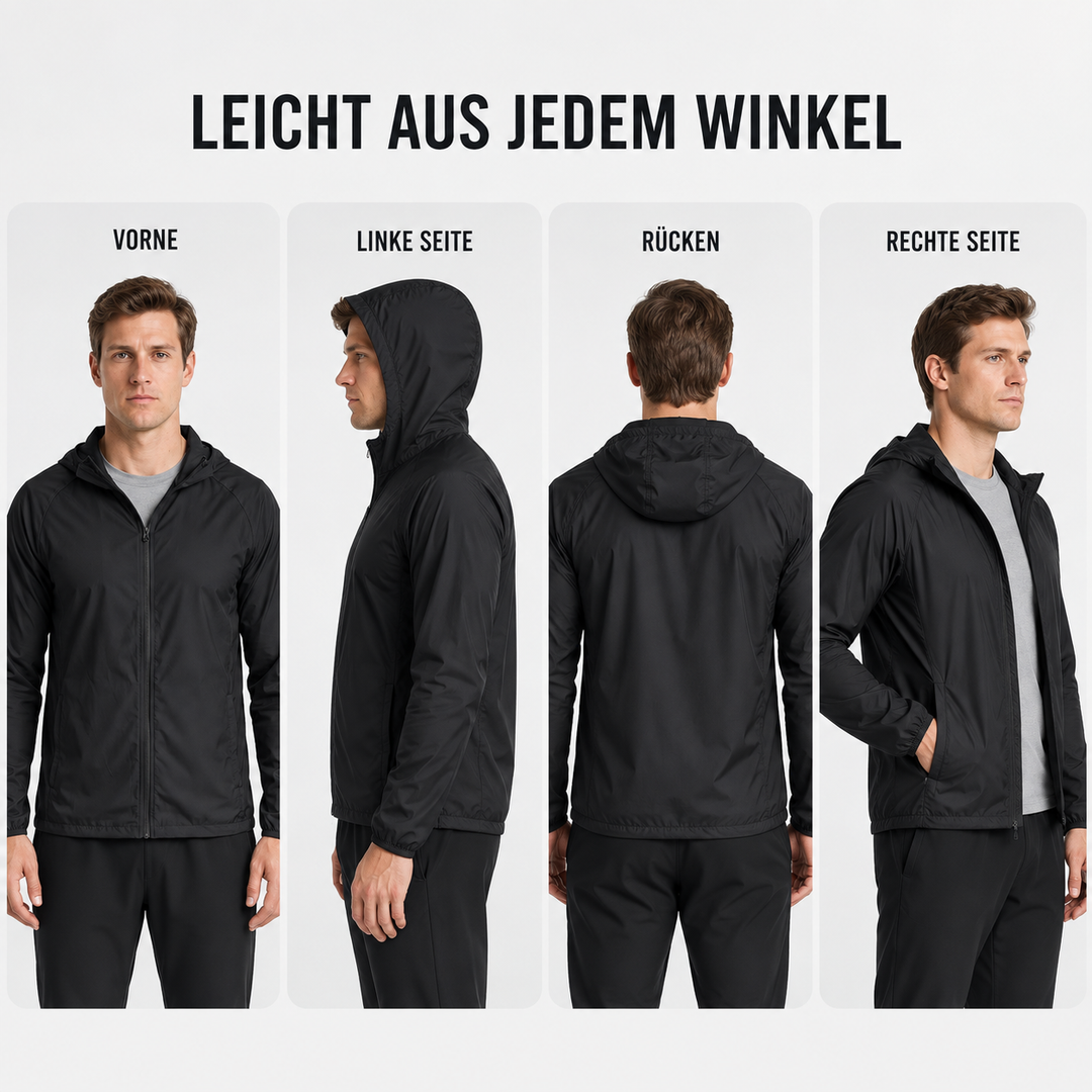 Funktionelle Herren-Windjacke AeroLayer, optimaler Schutz bei Wind & leichtem Regen.