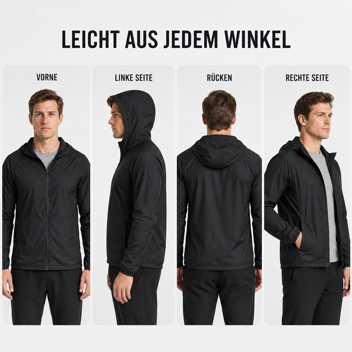 Funktionelle Herren-Windjacke AeroLayer, optimaler Schutz bei Wind & leichtem Regen.