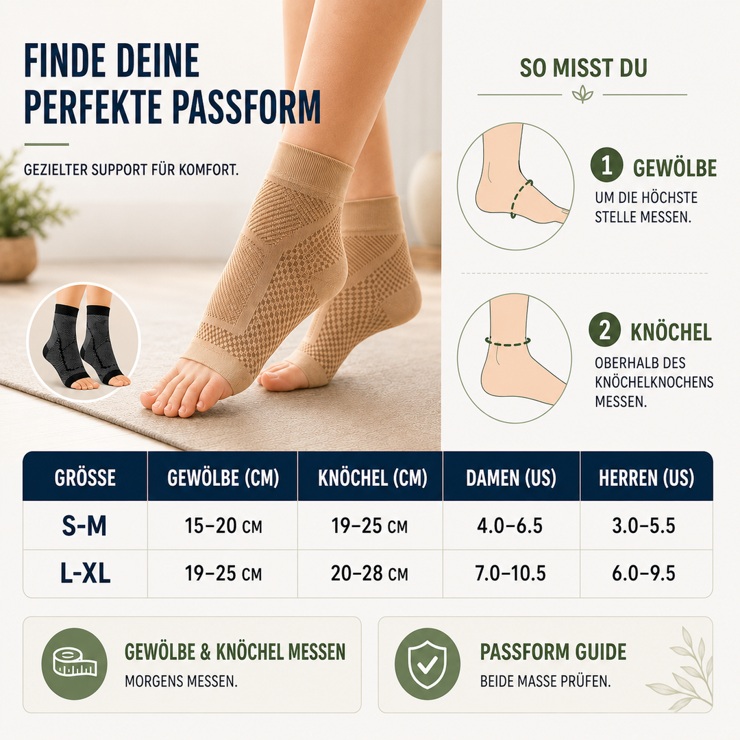 Beige Kompressionsbandage: Fussunterstützung, Schmerzlinderung und Gelenkschutz bei aktiver Regeneration.