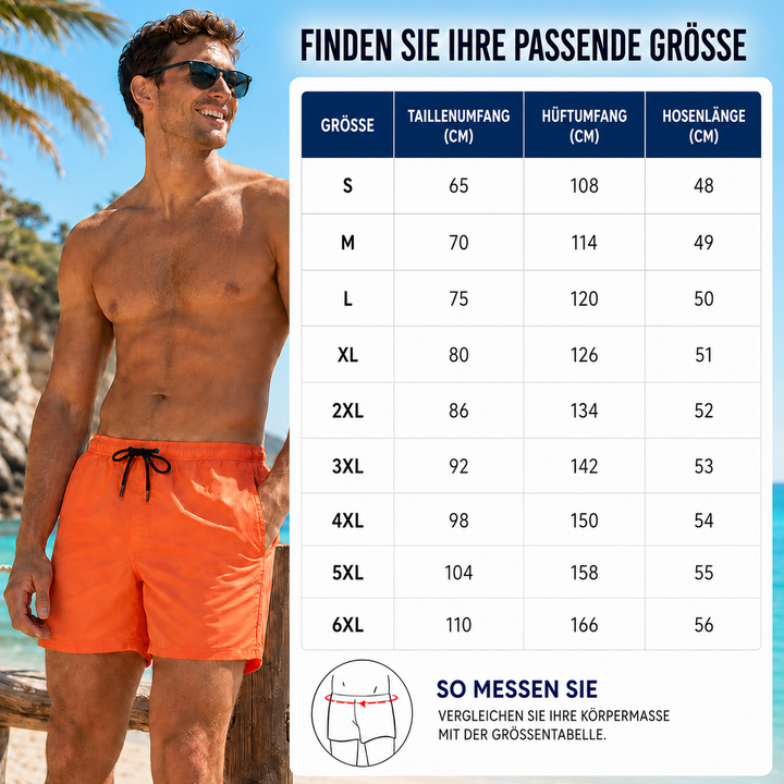 Komfortable Aqualuxe Herren Schwimmhose, wasserabweisend & atmungsaktiv, ideal für Sport & Alltag.