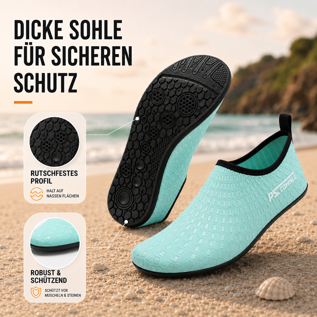 Sicherer Aquglide Wasserschuh für Herren & Damen, ideal für Wassersport & Strandfitness.