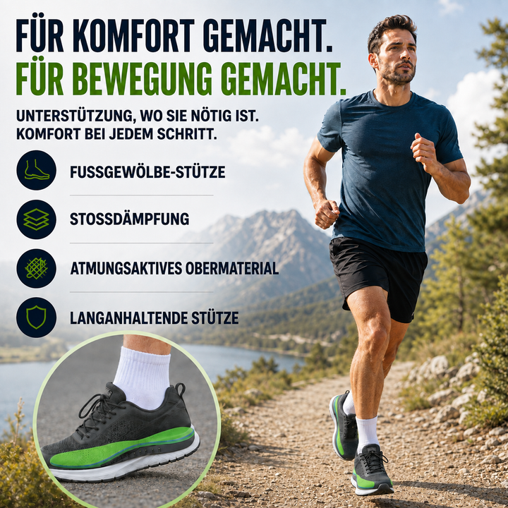 Weiche Schuheinlagen mit hoher Stoßdämpfung und Gewölbestütze für Sport, Laufen und täglichen Komfort.