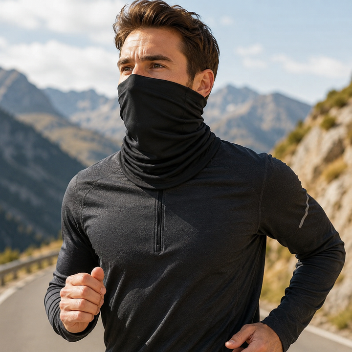 Sommerliche Nackenabdeckung & Stirnband, kühlend & atmungsaktiv, ideal für Sport & Outdoor.