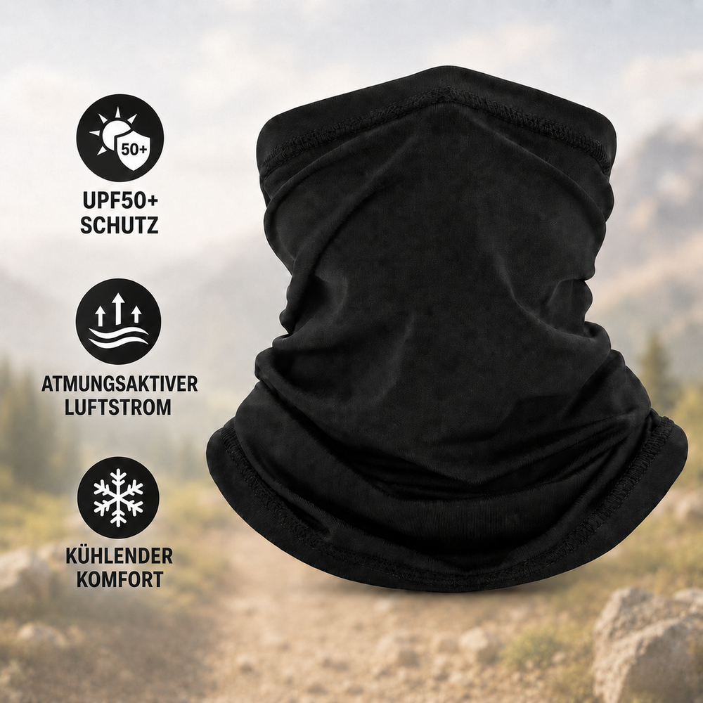 Leichte Nackenabdeckung mit UV-Schutz & kühlendem Stirnband, ideal für Sommer Outdoor-Aktivitäten.