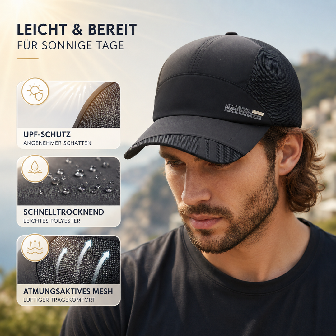 Atmungsaktive Baseballkappe für Damen & Herren, perfekt für Sommer & Sportaktivitäten.