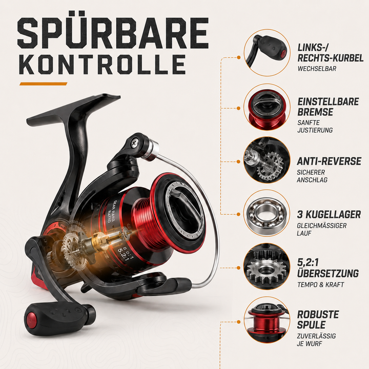 Robustes Teleskopangel-Zubehör-Set, perfekt für spontane Angeltrips und Outdoor-Fans.