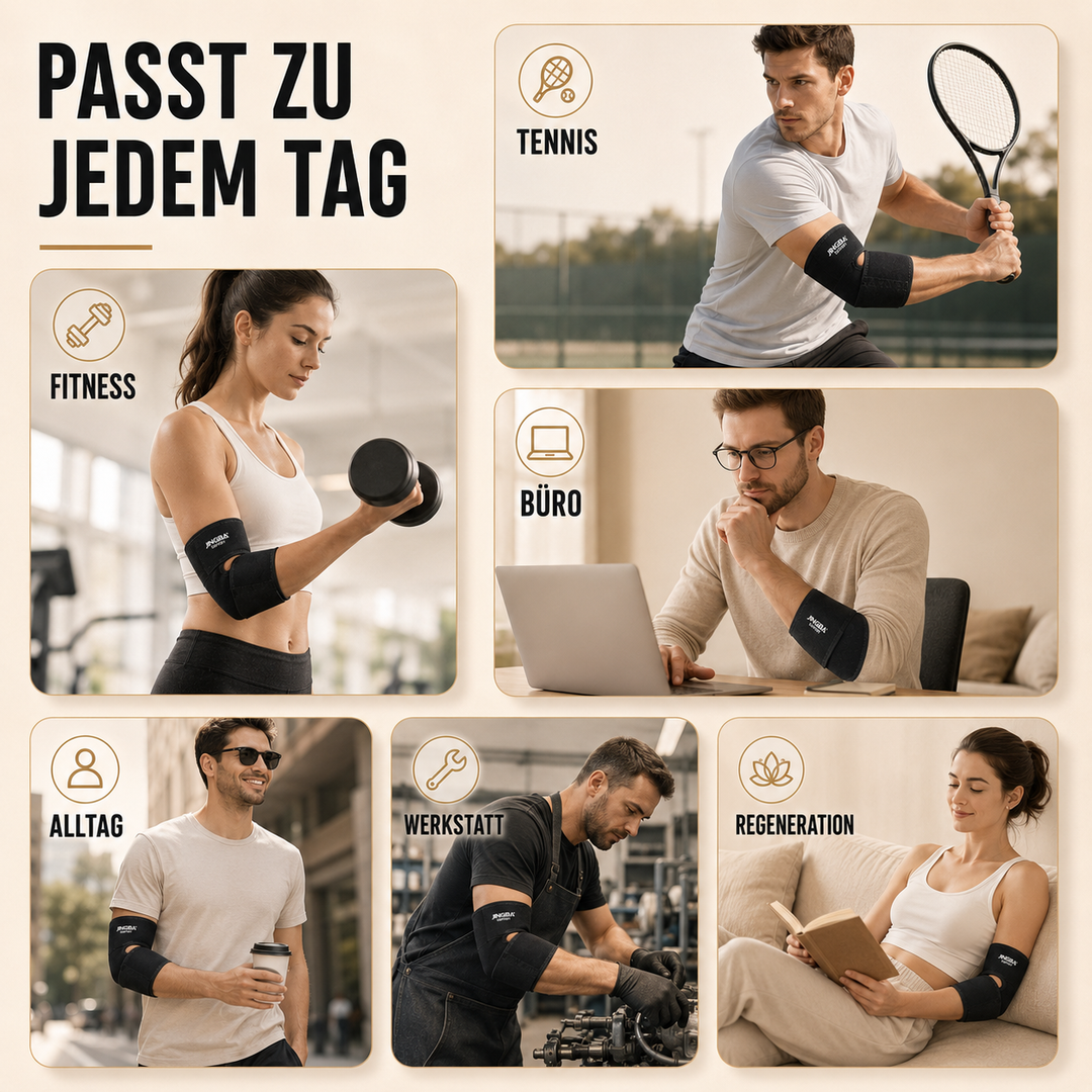 Hochwertige Neopren Ellbogenbandage, atmungsaktiv & strapazierfähig für dauerhaften Gelenkschutz.