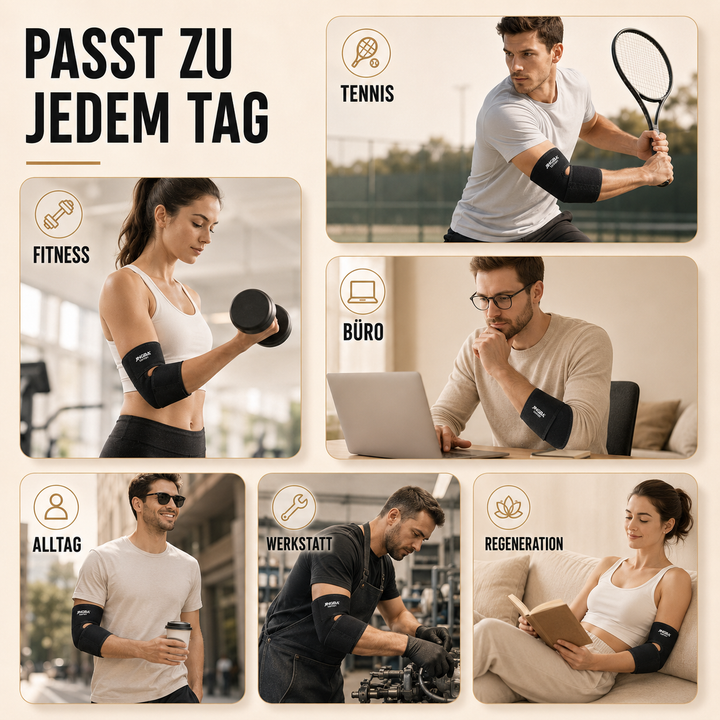 Hochwertige Neopren Ellbogenbandage, atmungsaktiv & strapazierfähig für dauerhaften Gelenkschutz.