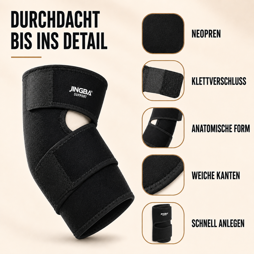 Komfortable Ellbogenbandage für den Alltag, bietet Gelenkschutz & lindert Schmerzen effektiv.