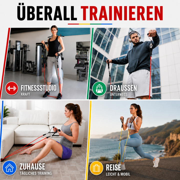 Ein einzelnes TPE Widerstandsband für spezifisches Fitness- und Krafttraining; perfekt für Muskelaufbau und Dehnung.