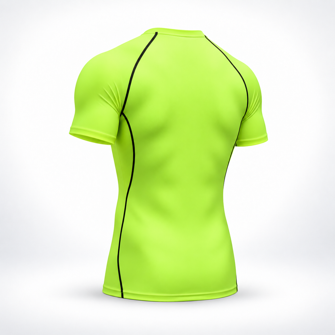 Ergonomisches Herren Kompressions-Kurzarmshirt für optimalen Halt & Leistung beim Sport.